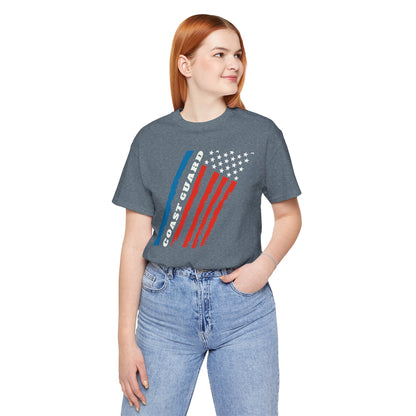 Coast Guard Stars and Stripes Adult Short Sleeve Tee