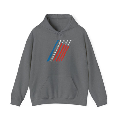 Coast Guard Stars and Stripes Adult Hooded Sweatshirt