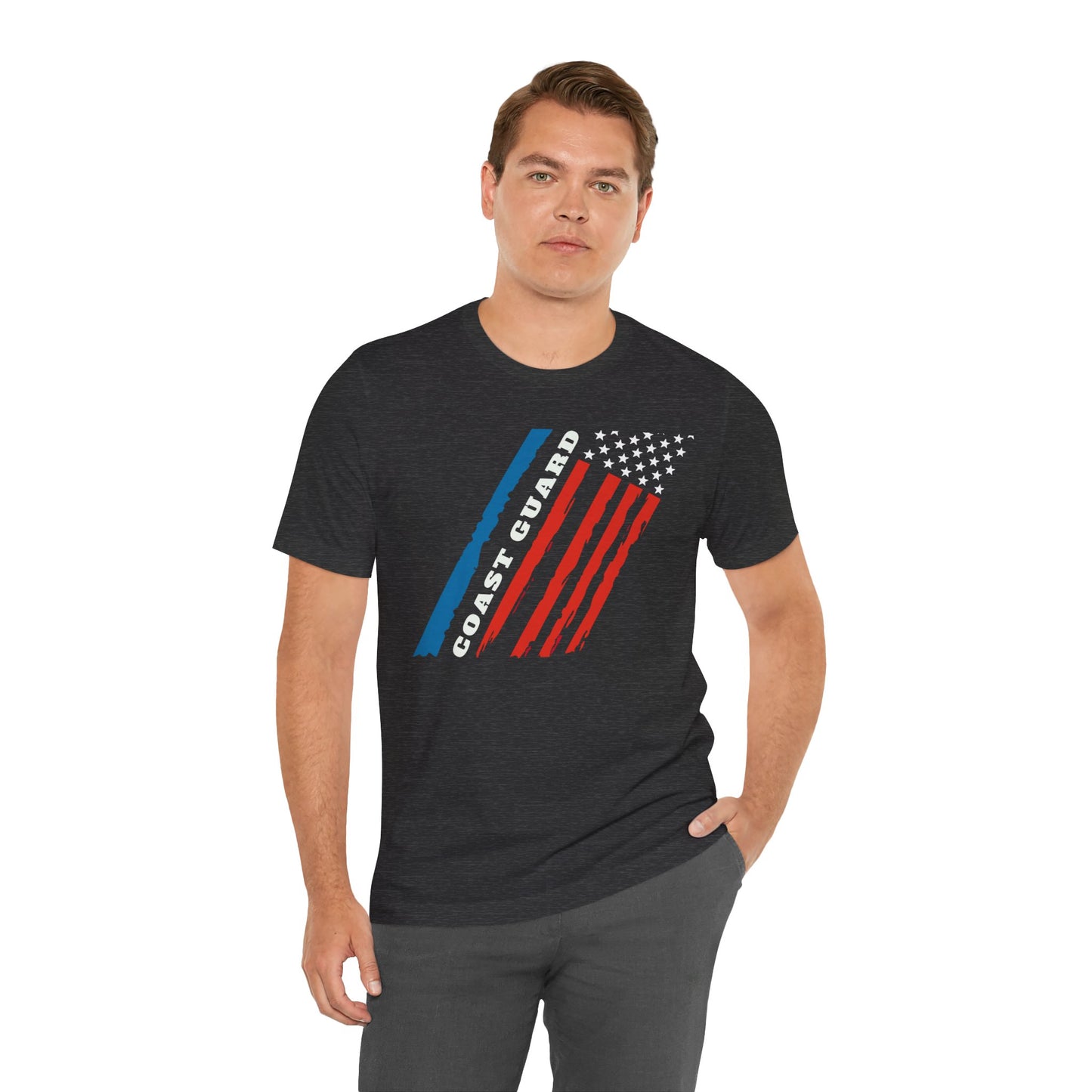 Coast Guard Stars and Stripes Adult Short Sleeve Tee