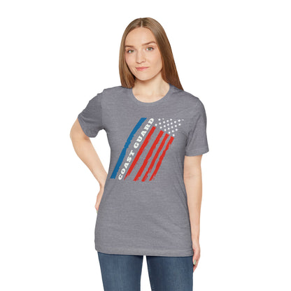 Coast Guard Stars and Stripes Adult Short Sleeve Tee