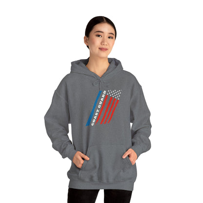 Coast Guard Stars and Stripes Adult Hooded Sweatshirt