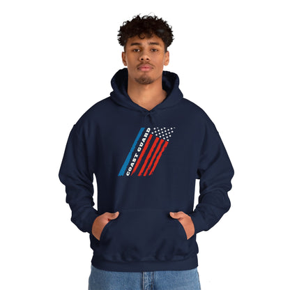 Coast Guard Stars and Stripes Adult Hooded Sweatshirt