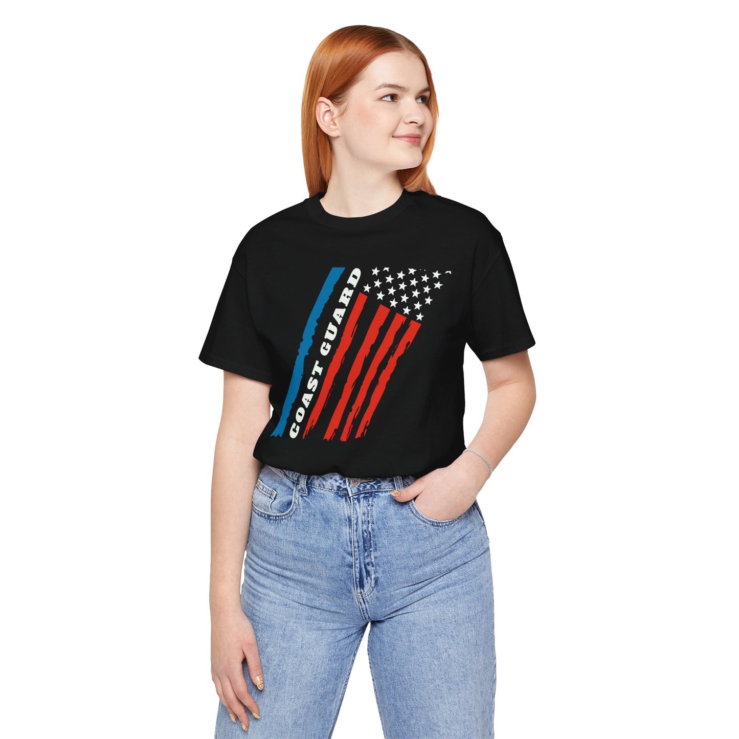 Coast Guard Stars and Stripes Adult Short Sleeve Tee