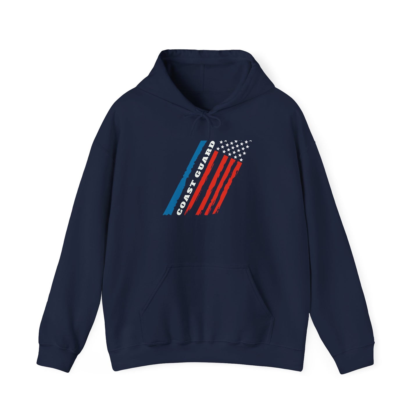 Coast Guard Stars and Stripes Adult Hooded Sweatshirt