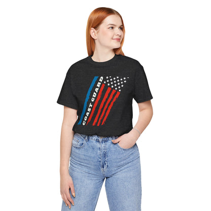 Coast Guard Stars and Stripes Adult Short Sleeve Tee