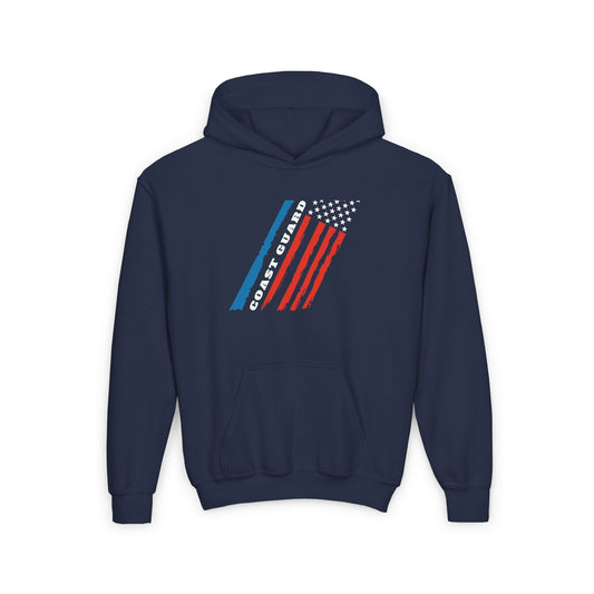 Coast Guard Stars and Stripes Youth Hooded Sweatshirt