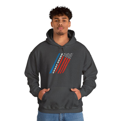 Coast Guard Stars and Stripes Adult Hooded Sweatshirt