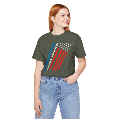 Coast Guard Stars and Stripes Adult Short Sleeve Tee