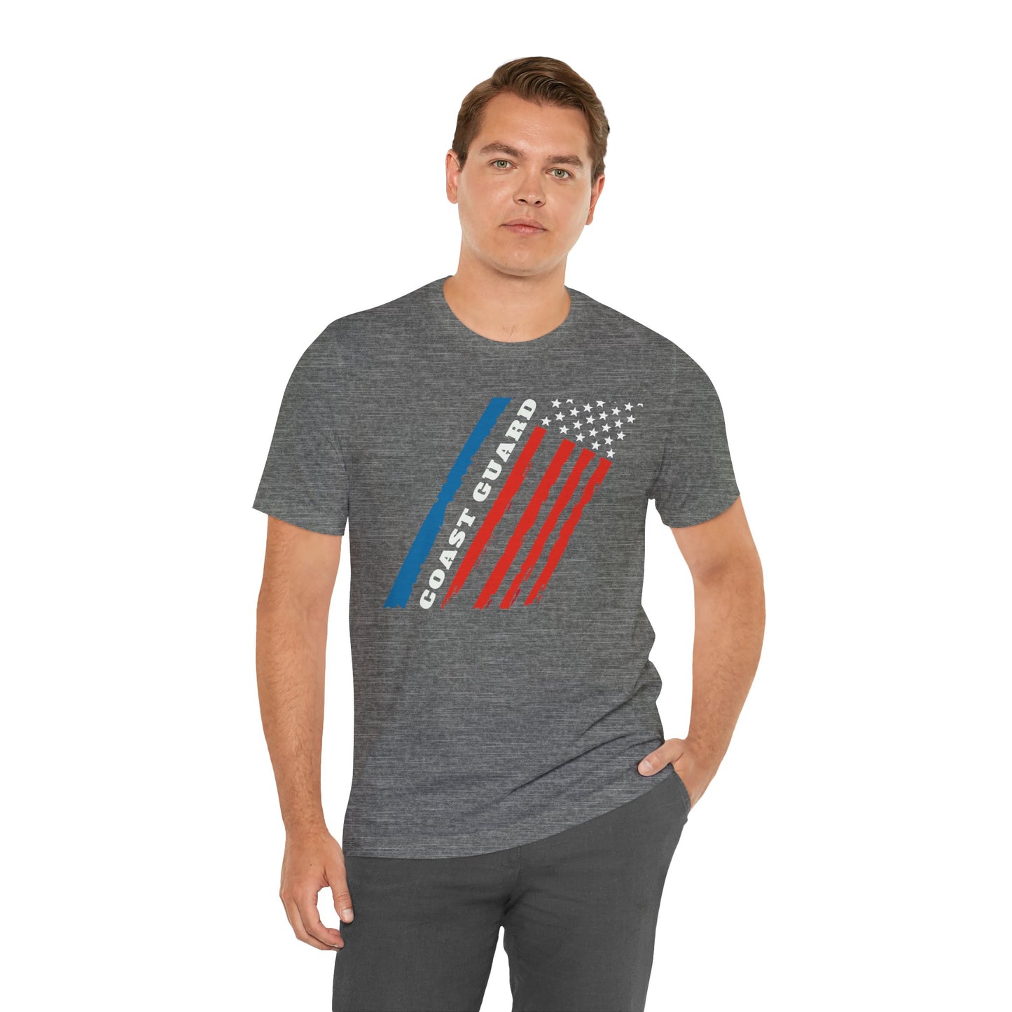 Coast Guard Stars and Stripes Adult Short Sleeve Tee