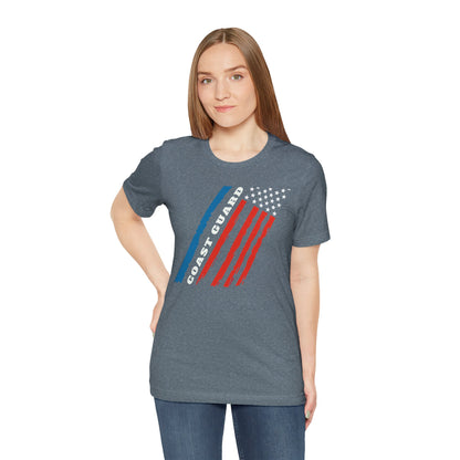 Coast Guard Stars and Stripes Adult Short Sleeve Tee