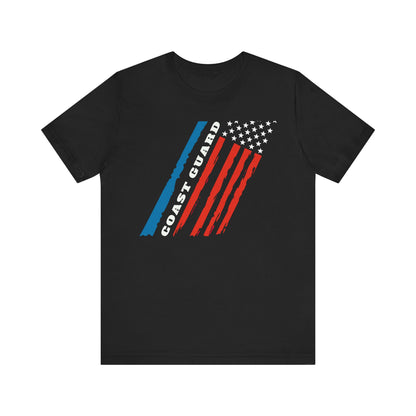 Coast Guard Stars and Stripes Adult Short Sleeve Tee