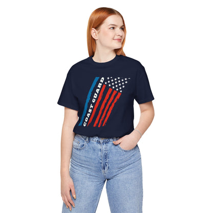 Coast Guard Stars and Stripes Adult Short Sleeve Tee