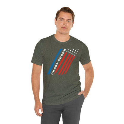 Coast Guard Stars and Stripes Adult Short Sleeve Tee