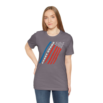 Coast Guard Stars and Stripes Adult Short Sleeve Tee