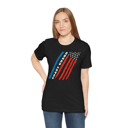 Coast Guard Stars and Stripes Adult Short Sleeve Tee