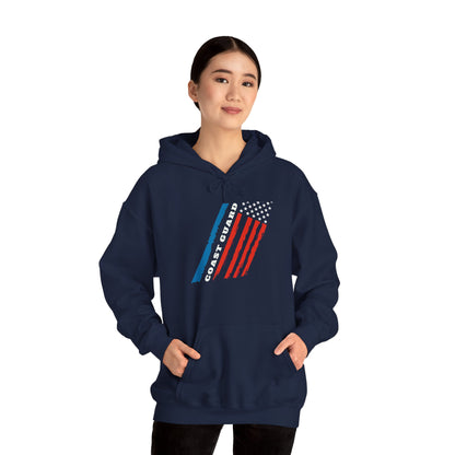 Coast Guard Stars and Stripes Adult Hooded Sweatshirt